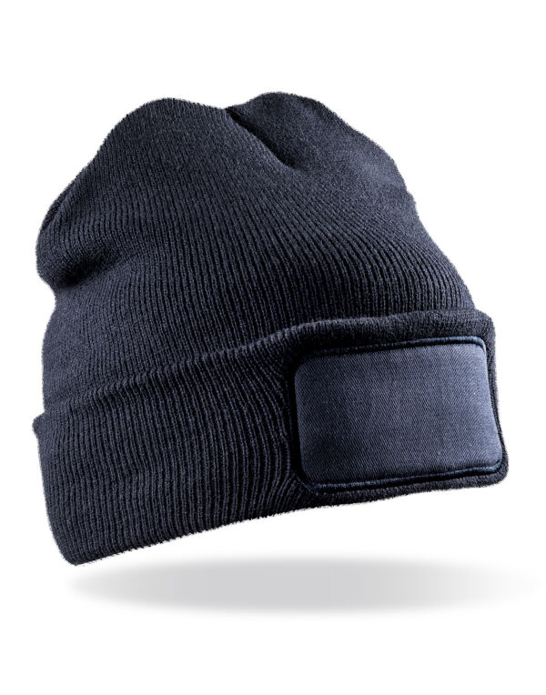 RC034X Navy Double Knit Thinsulate™ Printers Beanie
