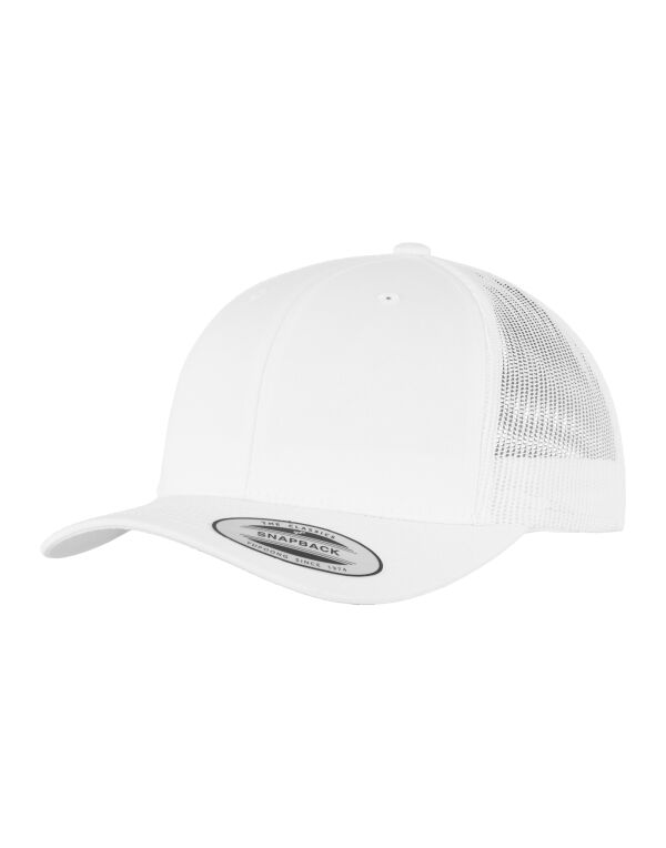 6606 Flexfit Retro Trucker Cap White