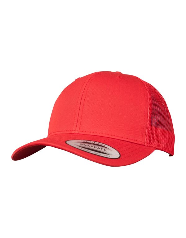 6606 Flexfit Retro Trucker Cap Red