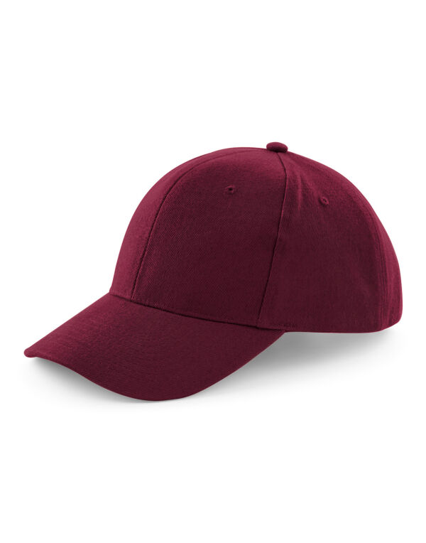 B65 Beechfield Pro-Style Heavy Brushed Cotton Cap Burgundy
