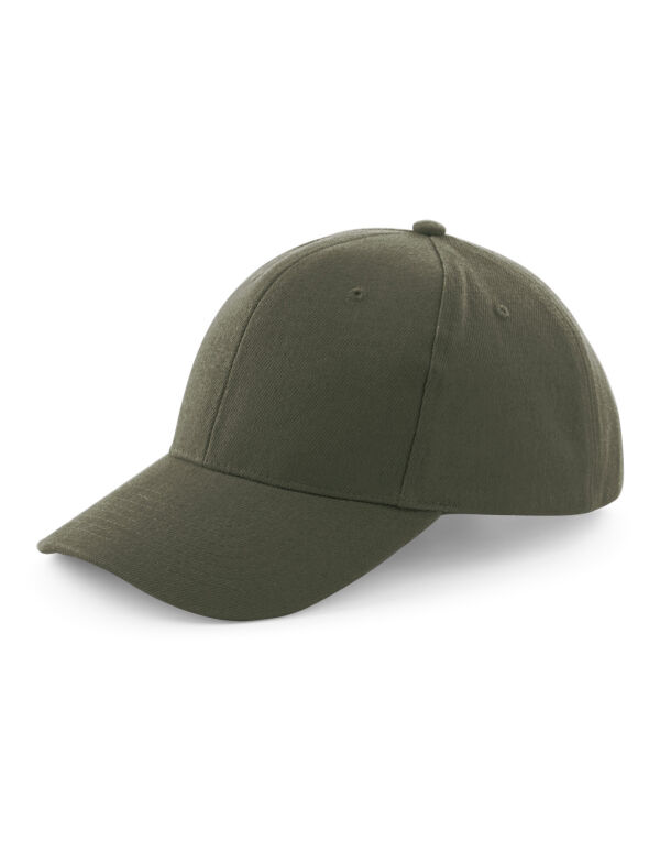 B65 Beechfield Pro-Style Heavy Brushed Cotton Cap Olive B65 Beechfield Pro-Style Heavy Brushed Cotton Cap Olive