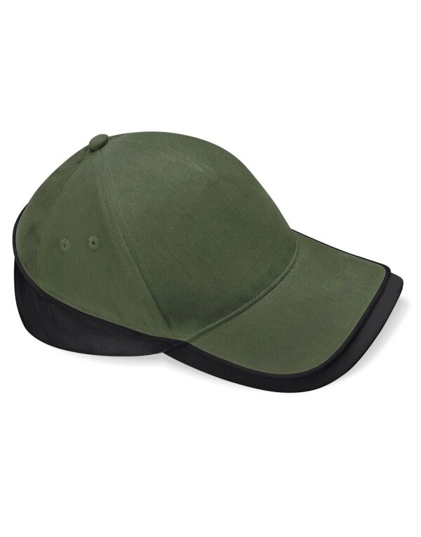 B171 Beechfield Teamwear Competition Cap Olive Green/Black