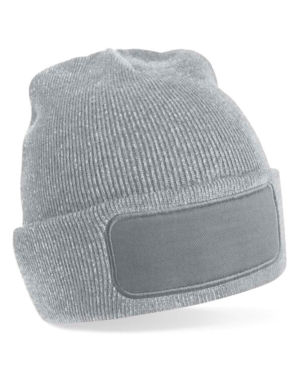 B445 Beechfield Original Patch Beanie Heather Grey