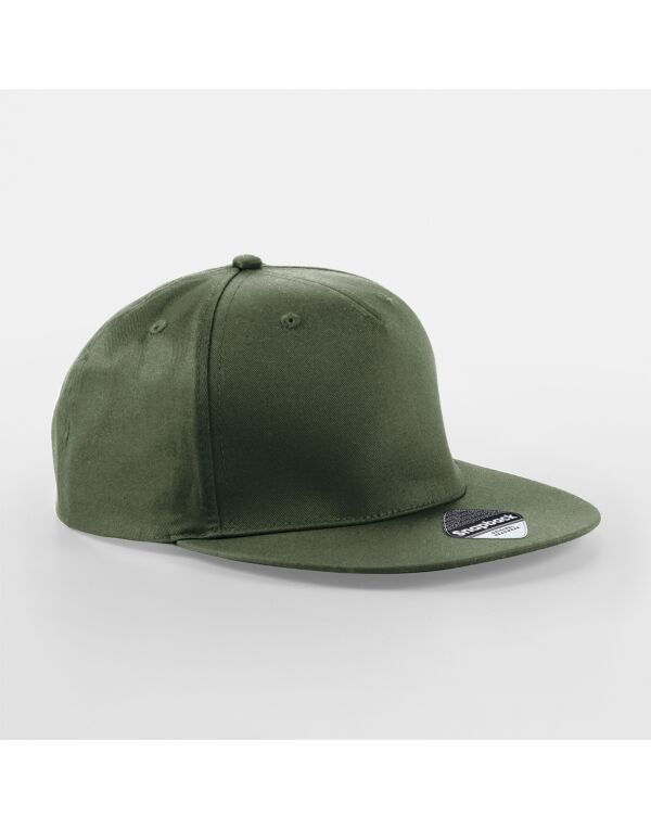 B610 Beechfield 5 panel Snapback Rapper Cap Olive Green B610 Beechfield 5 panel Snapback Rapper Cap Olive Green