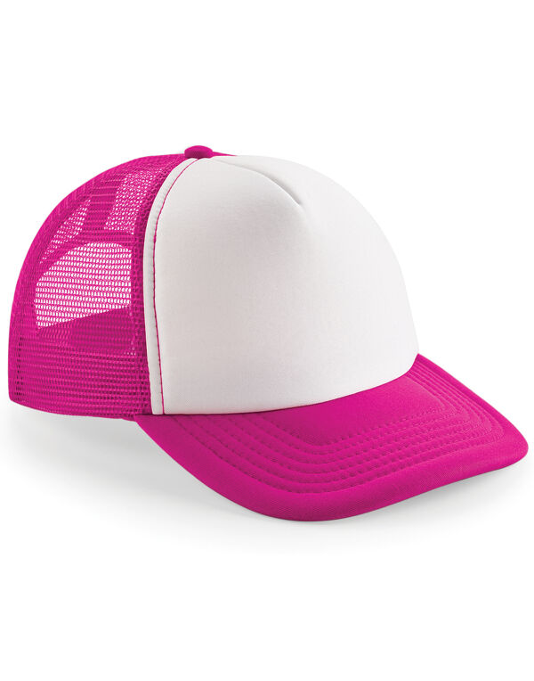 B645 Beechfield Vintage Snapback Trucker Fuchsia/White B645 Beechfield Vintage Snapback Trucker Fuchsia/White