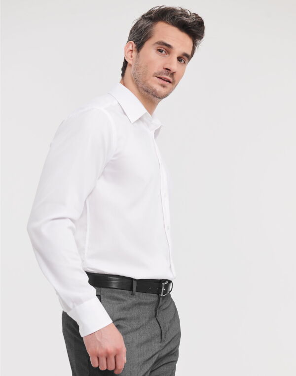 958M Russell Collection Men’s L/Sleeve Non-Iron Shirt White 958M Russell Collection Men’s L/Sleeve Non-Iron Shirt White