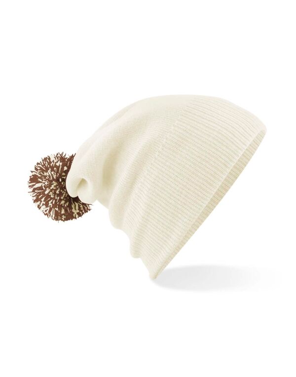 B450 Beechfield Snowstar Beanie Off White/Mocha B450 Beechfield Snowstar Beanie Off White/Mocha