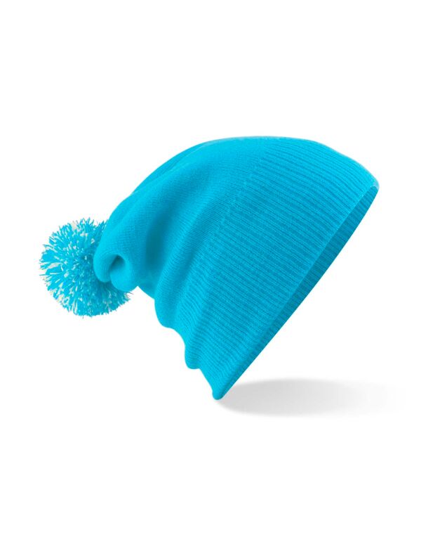B450 Beechfield Snowstar Beanie Surf Blue/Off White