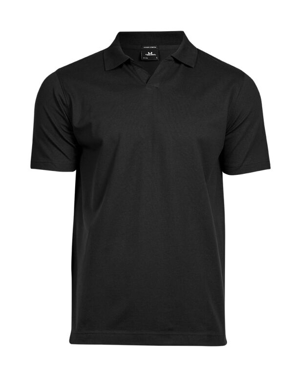 TJ1404 Tee Jays Men’s Luxury Stretch V-Neck Polo Black