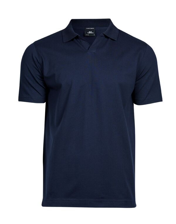 TJ1404 Tee Jays Men’s Luxury Stretch V-Neck Polo Navy