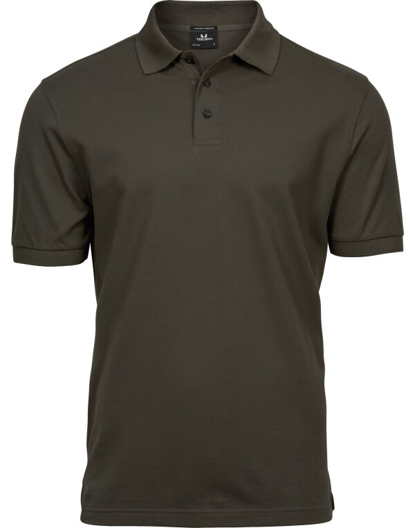TJ1405 Tee Jays Men’s Luxury Stretch Polo Dark Olive TJ1405 Tee Jays Men’s Luxury Stretch Polo Dark Olive