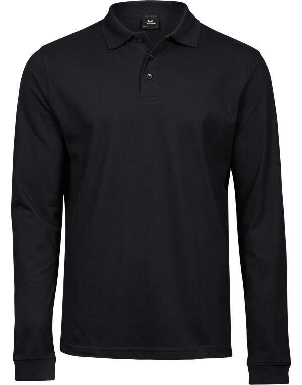 TJ1406 Tee Jays Men’s Luxury L/S Stretch Polo Black
