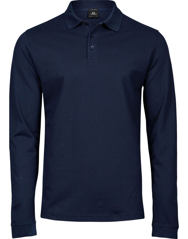 TJ1406 Tee Jays Men’s Luxury L/S Stretch Polo Navy