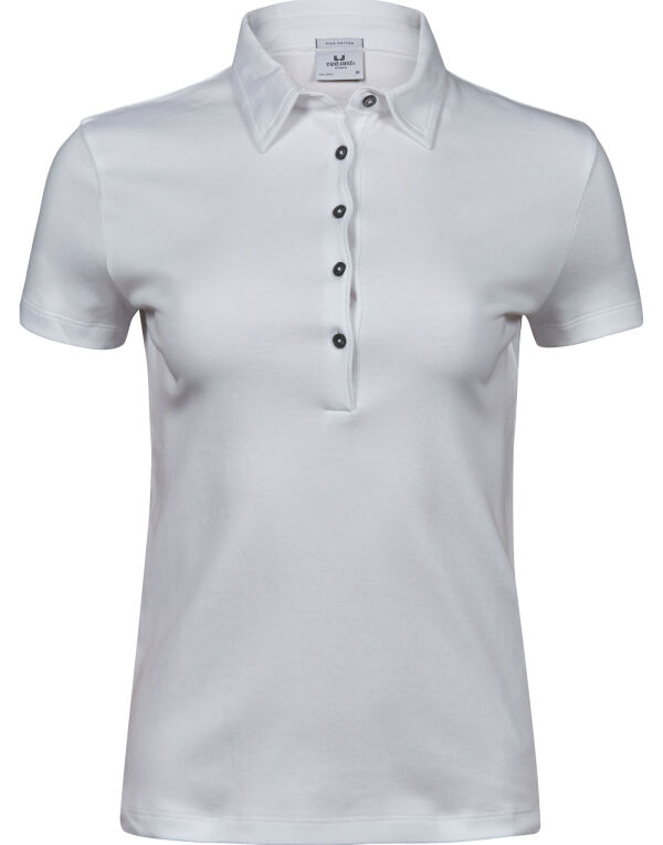 TJ1441 Tee Jays Ladies’ Pima Cotton Polo White