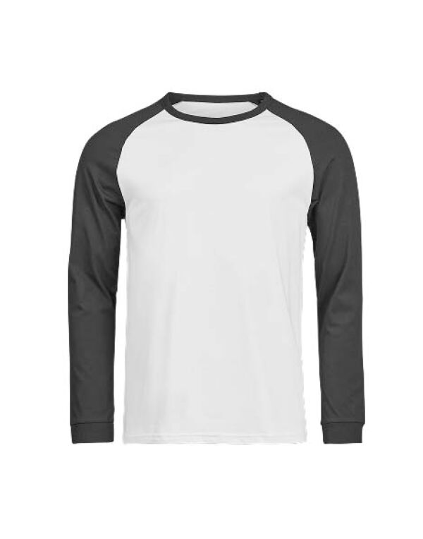 TJ1170 Tee Jays Unlabeled Baseball Tee White/Black