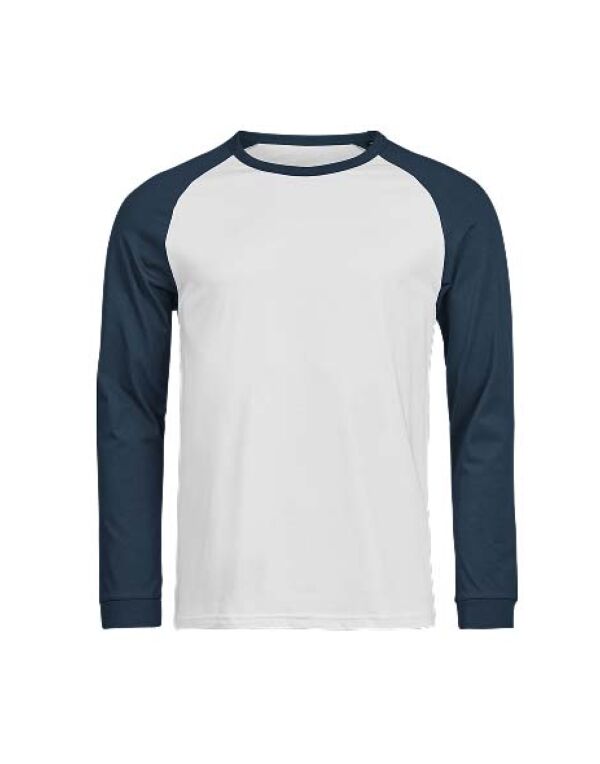 TJ1170 Tee Jays Unlabeled Baseball Tee White/Ink