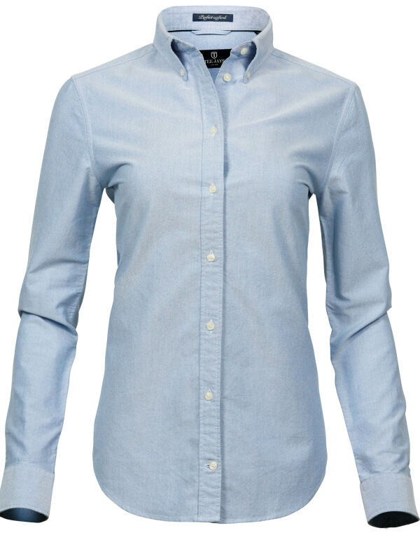 TJ4001 Tee Jays Ladies’ Perfect Oxford Shirt Light Blue