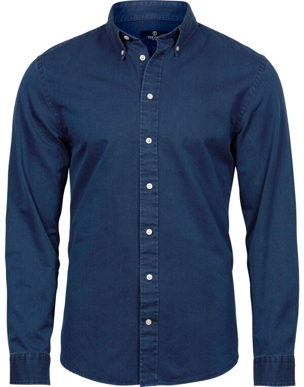 TJ4002 Tee Jays Men’s Casual Twill Shirt Indigo