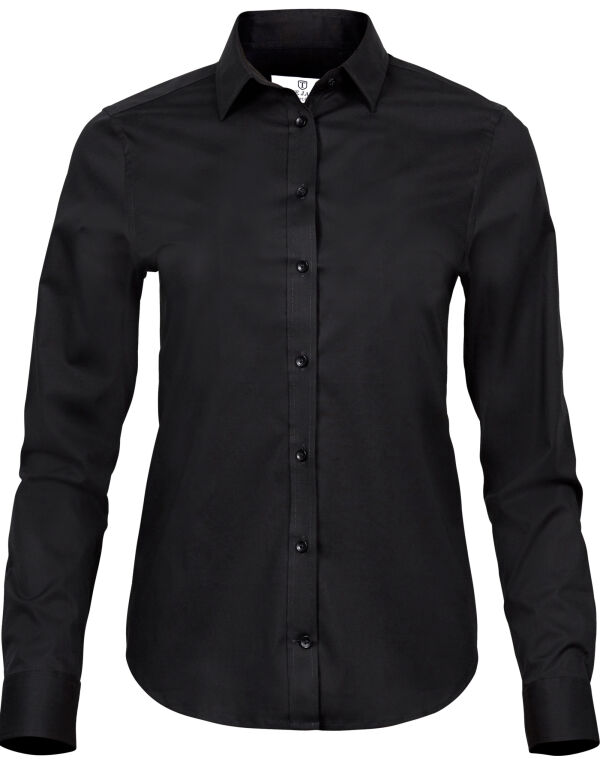 TJ4025 Tee Jays Ladies’ Stretch Luxury Shirt Black