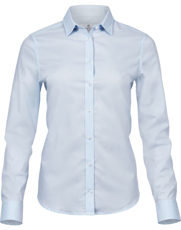 TJ4025 Tee Jays Ladies’ Stretch Luxury Shirt Light Blue