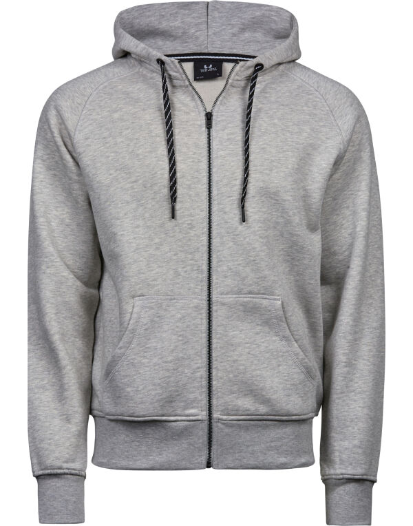 TJ5435 Heather Grey Men’s Fashion Full Zip Hood