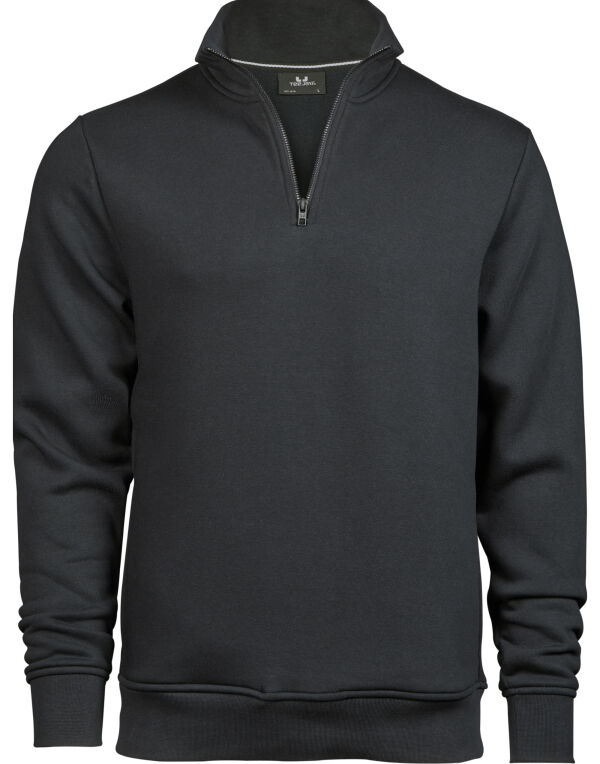 TJ5438 Dark Grey Half Zip Sweatshirt