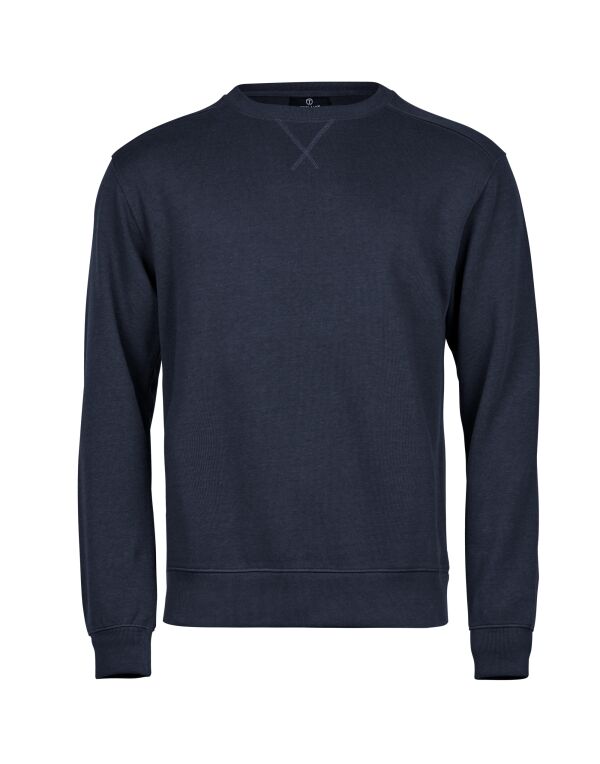 TJ5504 Tee Jays Ribbed Interlock Crewneck Navy