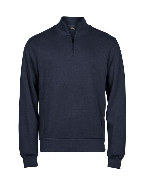 TJ5506 Tee Jays Ribbed Interlock Half Zip Navy