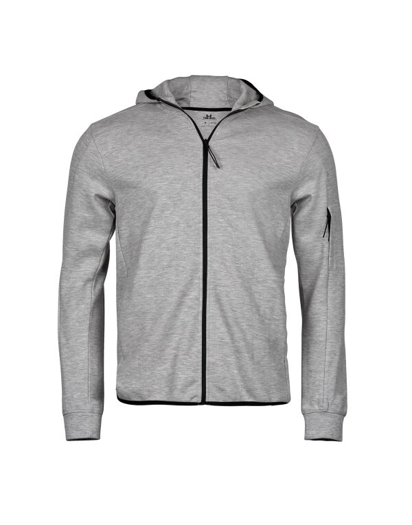 TJ5706 Tee Jays Athletic Full Zip Sweat Heather Grey