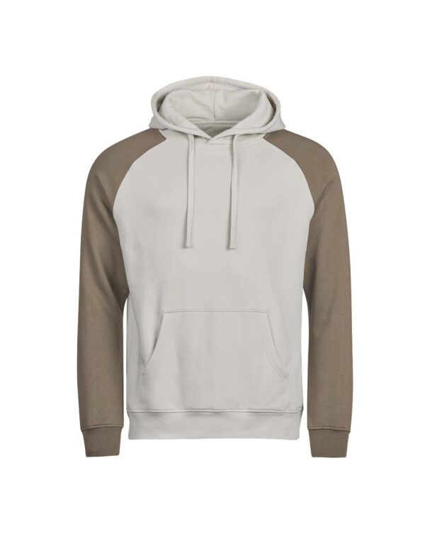 TJ5156 Tee Jays Unlabeled Two-Tone Hooded Sweatshirt Cement/Clay