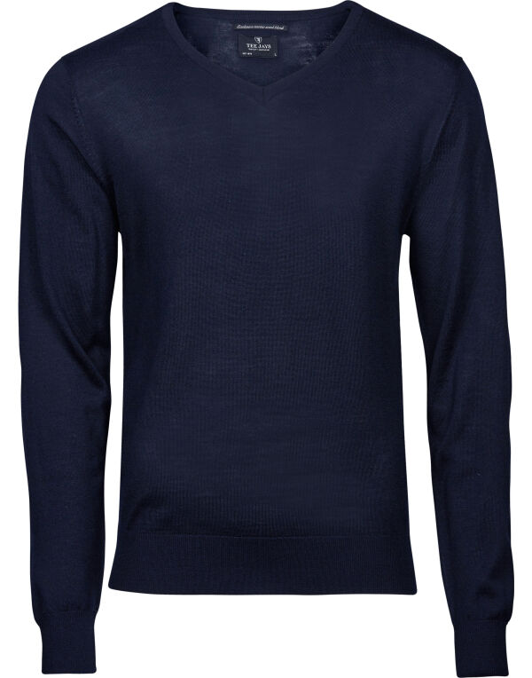TJ6001 Tee Jays Men’s V Neck Knitted Sweater Navy