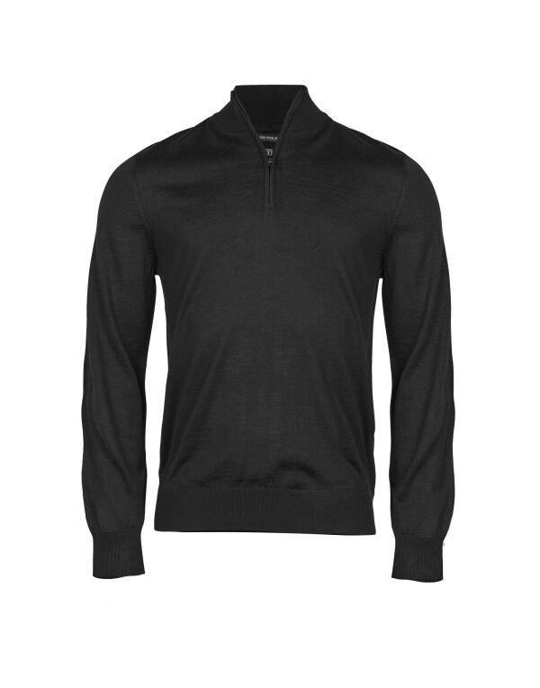 TJ6010 Tee Jays Mens Half Zip Black