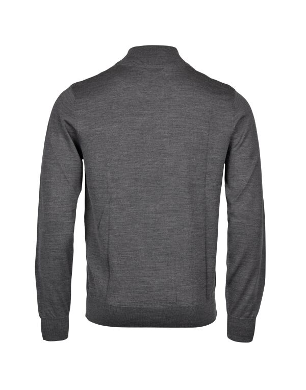 TJ6010 Tee Jays Mens Half Zip Grey Melange