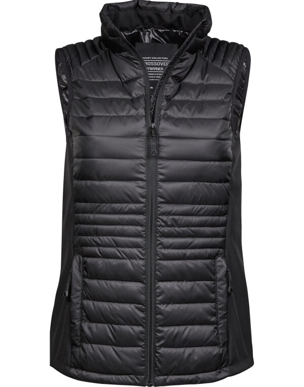 TJ9625 Tee Jays Ladies’ Crossover Bodywarmer Black/Black