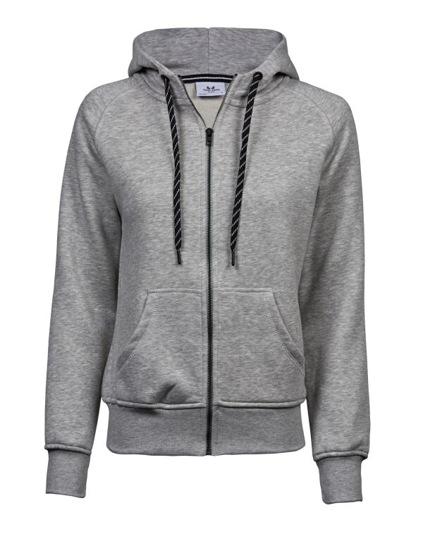 TJ5436 Heather Grey Ladies’ Fashion Full Zip Hood TJ5436 Heather Grey Ladies’ Fashion Full Zip Hood