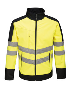 TRA625 Regatta High Visibility Pro 3 Layer Softshell Yellow/Navy