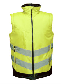 TRA840 Regatta High Visibility Pro Two Tone Insulated Bodywarmer Yellow/Navy