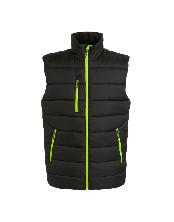 TRA892 REGATTA PROFESSIONAL Men’s Navigate Thermal Bodywarmer Black/Lime