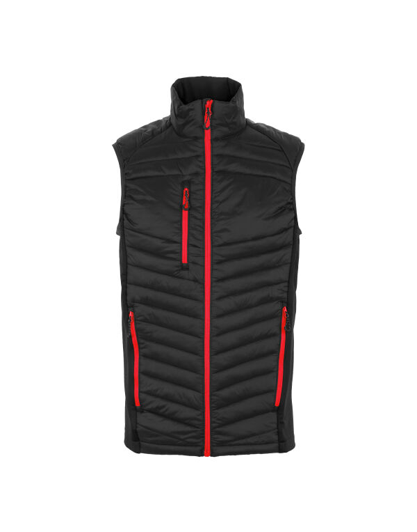 TRA894 REGATTA PROFESSIONAL Men’s Navigate Hybrid Bodywarmer Black/Classic Red
