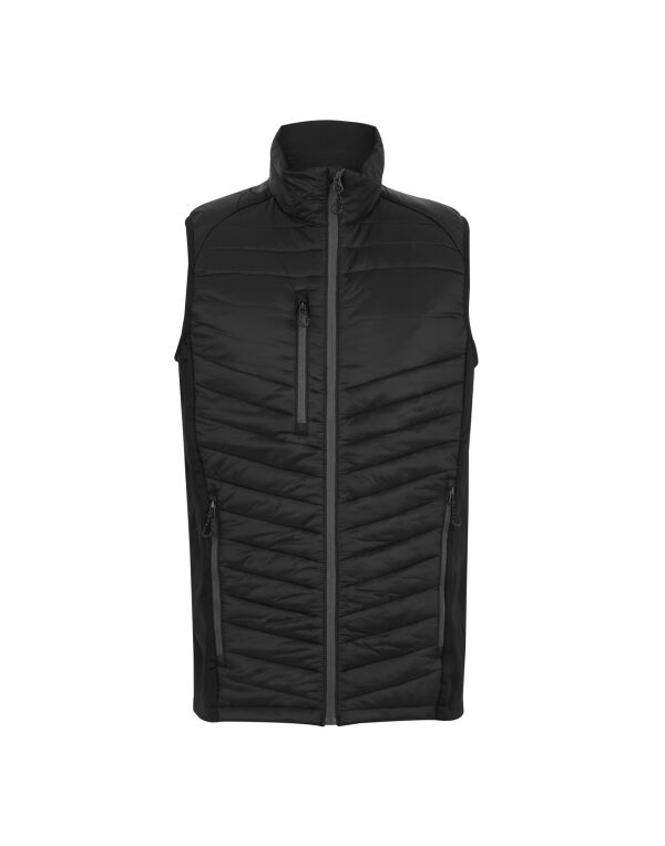 TRA894 REGATTA PROFESSIONAL Men’s Navigate Hybrid Bodywarmer Black/Seal Grey