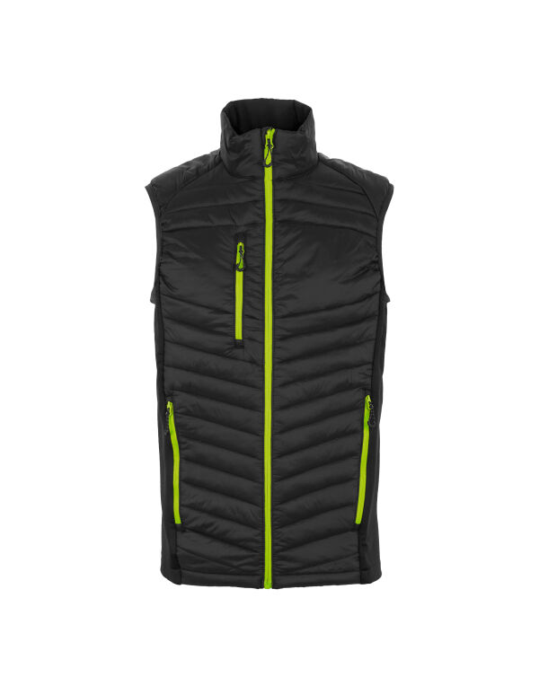 TRA894 REGATTA PROFESSIONAL Men’s Navigate Hybrid Bodywarmer Black/Lime