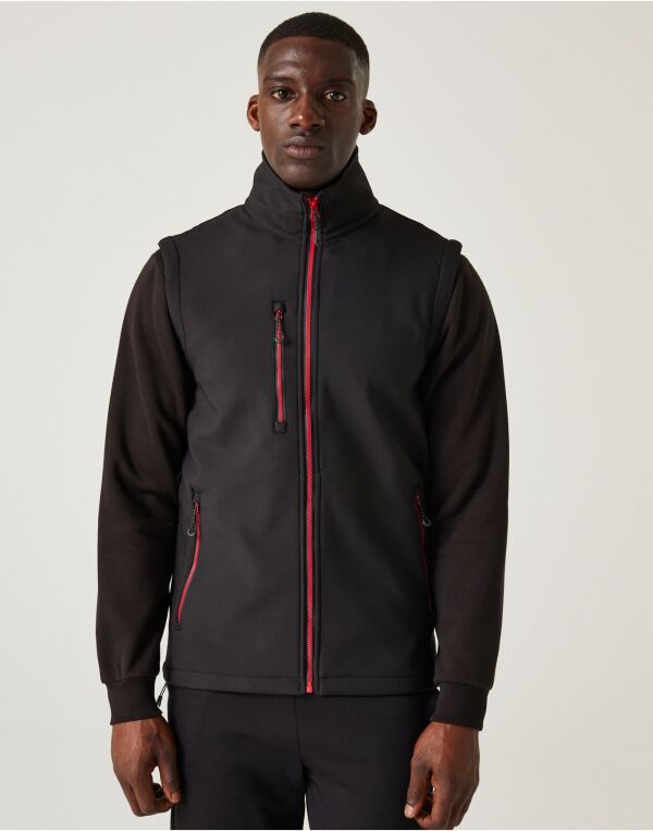 TRA915 REGATTA PROFESSIONAL Navigate 2L Softshell Bodywarmer Black/Classic Red