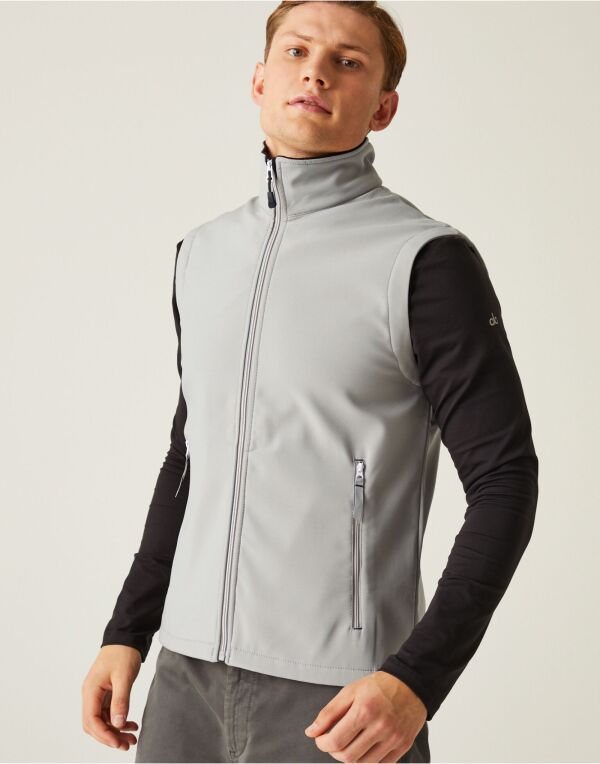 TRA925 Mineral Grey/Black Ascender Two Layer Soft Shell Bodywarmer