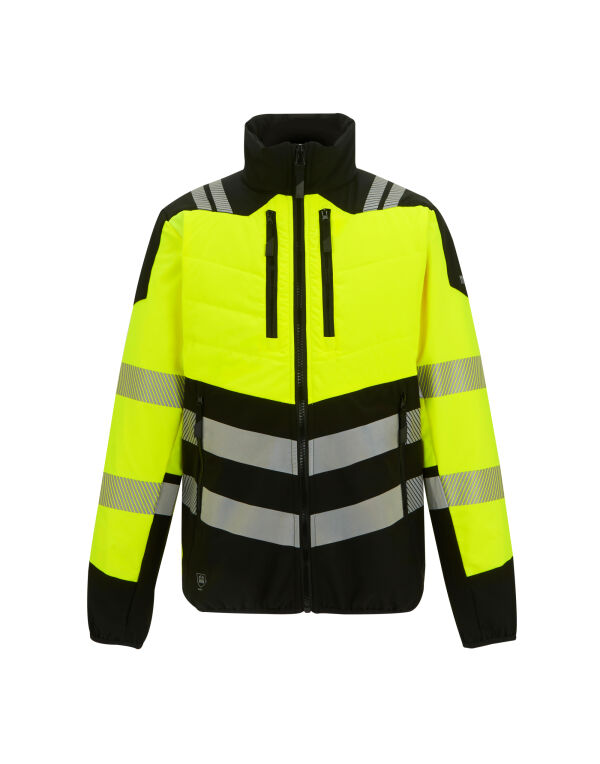 TRA953 REGATTA HIGH VISIBILITY X-Pro Hybrid Jacket Black/Hi-Vis Yellow