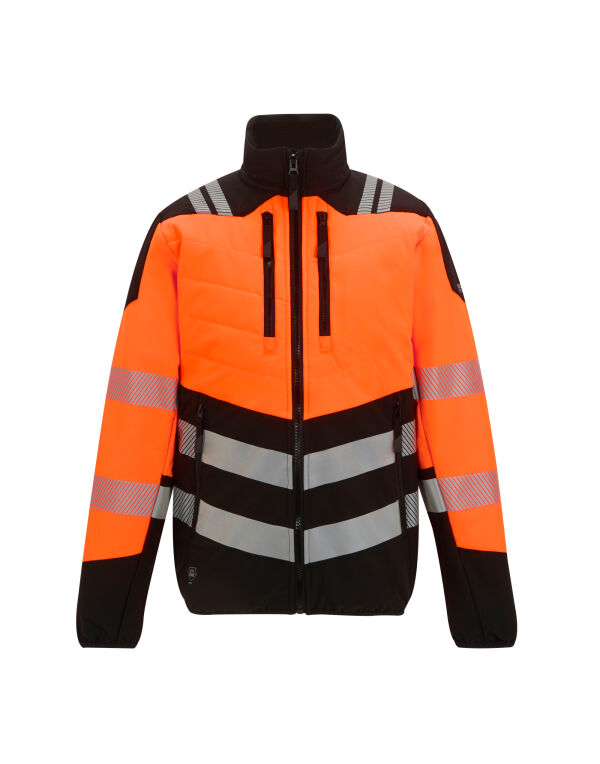TRA953 REGATTA HIGH VISIBILITY X-Pro Hybrid Jacket Black/Hi-Vis Orange