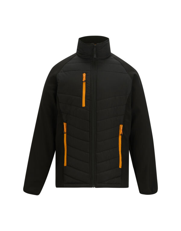 TRA958 Regatta Professional Pro Universal Jacket Black Orange Pop