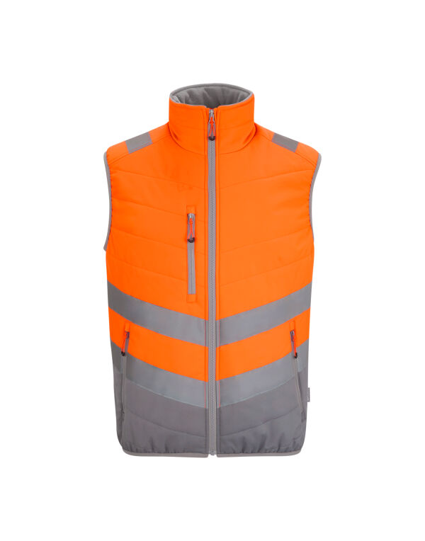 TRB202 Hi Vis Orange Hi-Vis Two-Tone Thermal Bodywarmer