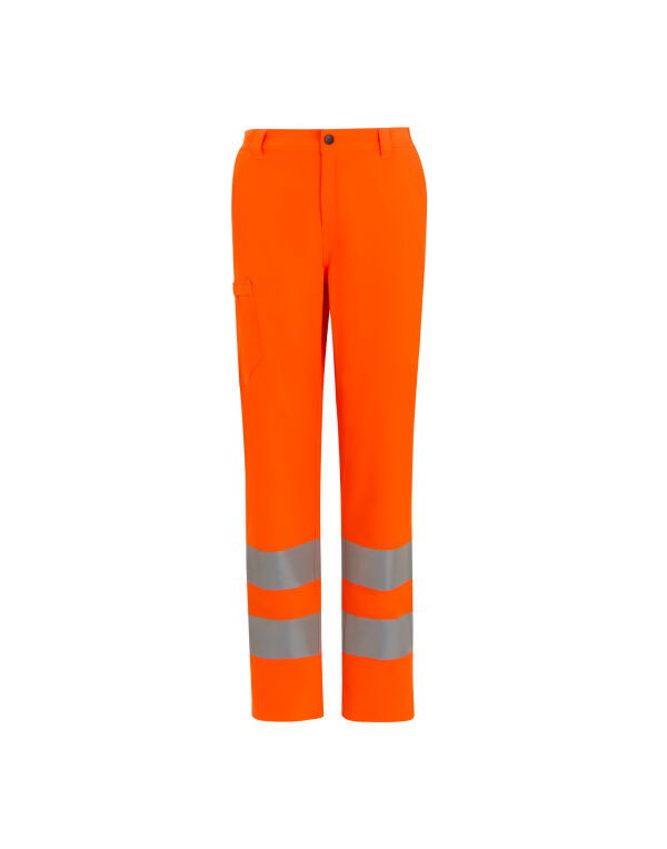 TRJ629R Hi Vis Orange Pro Contract Stretch Action Trousers