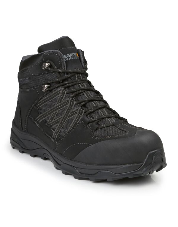TRK202 Regatta Safety Footwear Claystone S3 Safety Hiker Black/Granite
