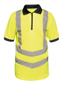 TRS189 Regatta High Visibility Pro Two Tone Wicking Polo Shirt Yellow/Navy